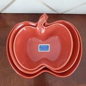 Set of 3 Chantal Pumpkin/Apple Bakeware